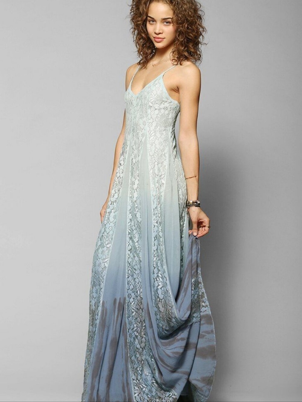 Kimchi Blue Beyond The Sea Lace-Inset Maxi Dress
